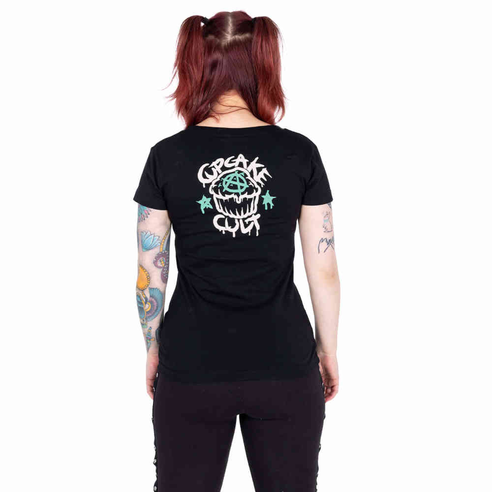 Cupcake Cult - Cat Demon Dames Tshirt - Zwart